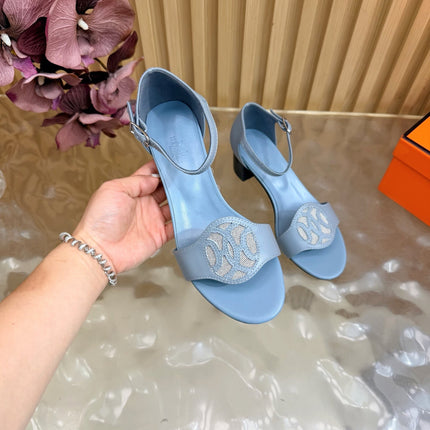 HM 26S MARQUISE SANDAL 45MM IN LIGHT BLUE CALFSKIN