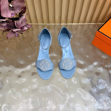 HM 26S MARQUISE SANDAL 45MM IN LIGHT BLUE CALFSKIN