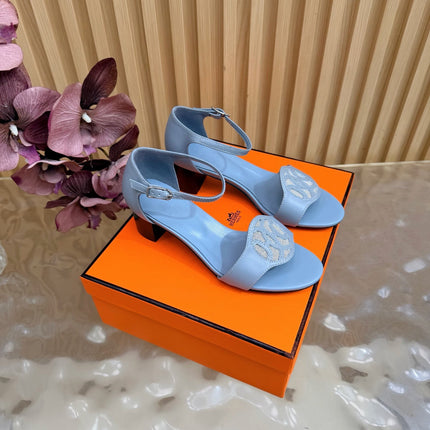 HM 26S MARQUISE SANDAL 45MM IN LIGHT BLUE CALFSKIN