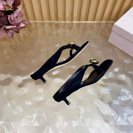 JIMMY CHOO 26S HIGH-HEEL SANDALS 35 MM IN BLACK SUEDE