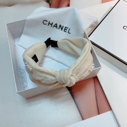 WHITE HAIRBAND WITH PEARL FOR WOMEN 124701