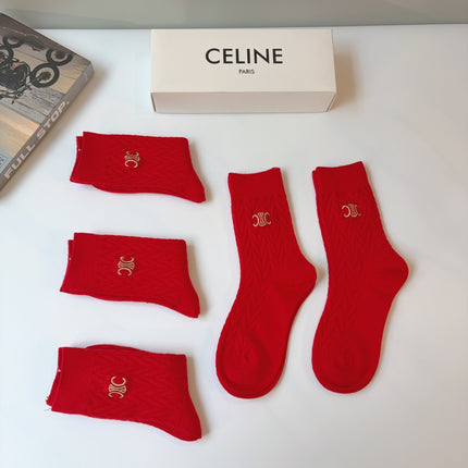 CELINE 26S CREW SOCKS 157932 (1 BOX)