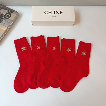 CELINE 26S CREW SOCKS 157932 (1 BOX)