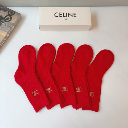 CELINE 26S CREW SOCKS 157932 (1 BOX)