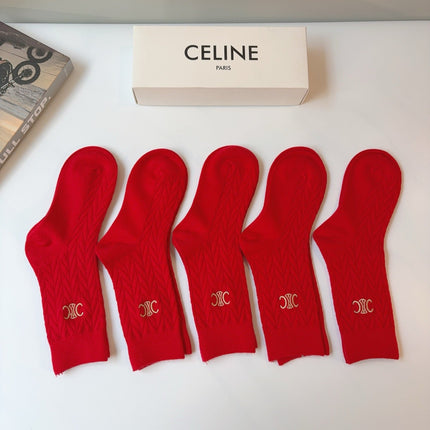 CELINE 26S CREW SOCKS 157932 (1 BOX)