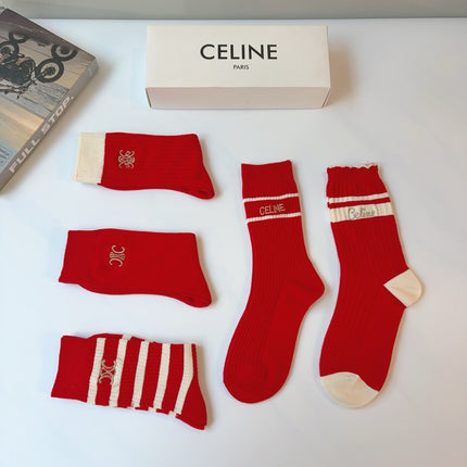 CELINE 26S CREW SOCKS 166961 (1 BOX)