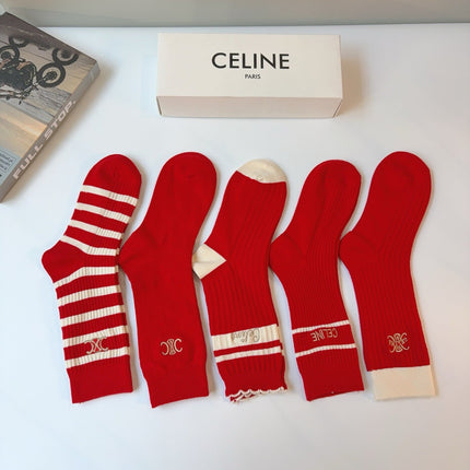 CELINE 26S CREW SOCKS 166961 (1 BOX)