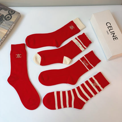 CELINE 26S CREW SOCKS 166961 (1 BOX)