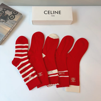 CELINE 26S CREW SOCKS 166961 (1 BOX)