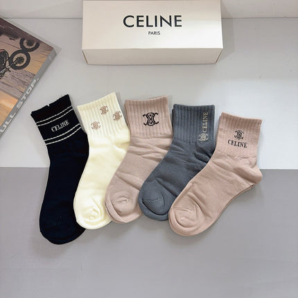 CELINE 26S ANKLE SOCKS 413878 (1 BOX)