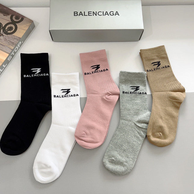 BALENCIAGA 26S CREW SOCKS 415762 (1 BOX)
