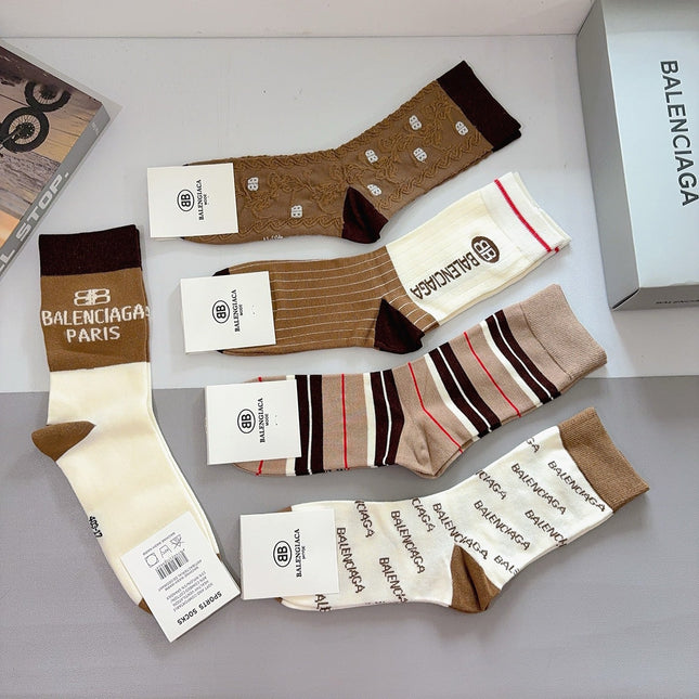 BALENCIAGA 26S CREW SOCKS 379126 (1 BOX)