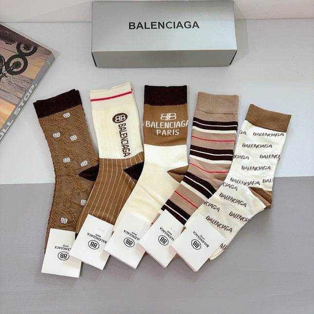 BALENCIAGA 26S CREW SOCKS 379126 (1 BOX)