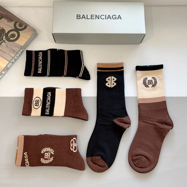 BALENCIAGA 26S CREW SOCKS 417799 (1 BOX)