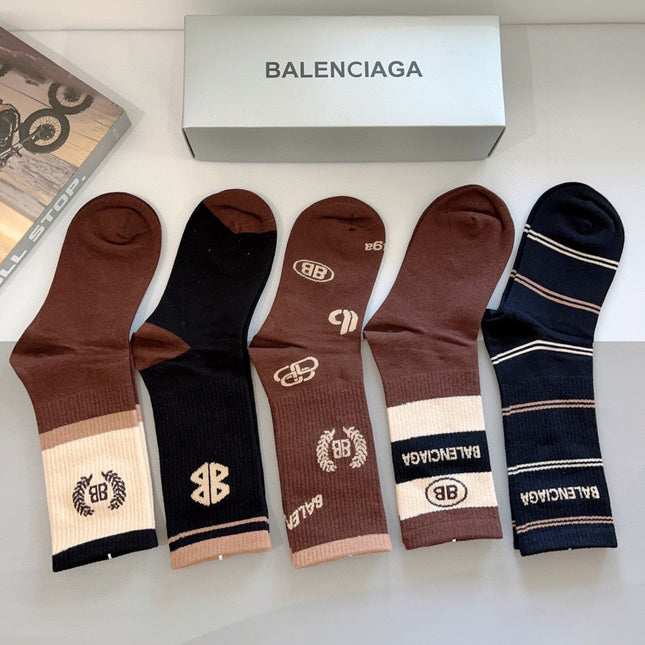 BALENCIAGA 26S CREW SOCKS 417799 (1 BOX)