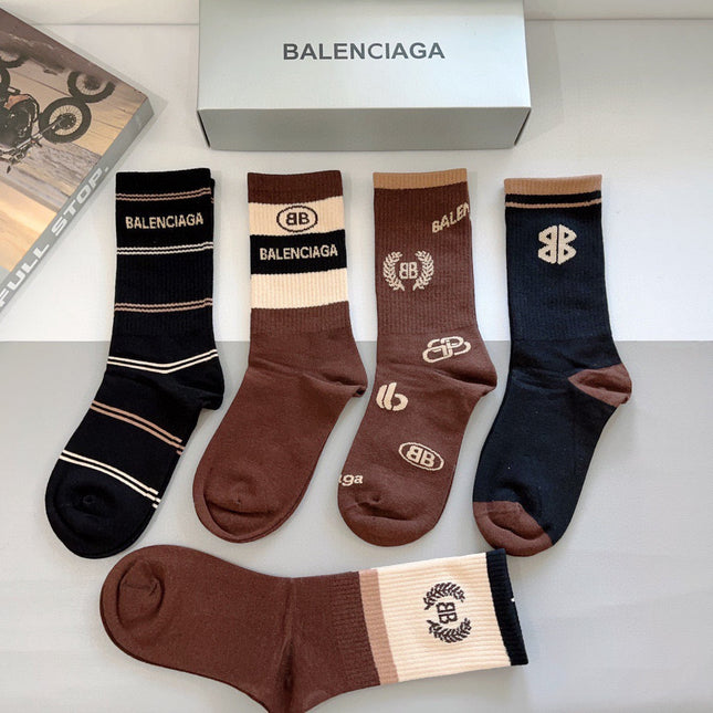 BALENCIAGA 26S CREW SOCKS 400416 (1 BOX)