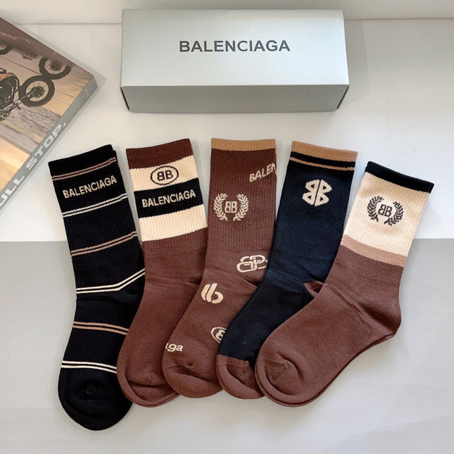 BALENCIAGA 26S CREW SOCKS 417799 (1 BOX)