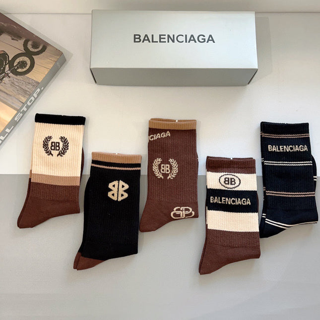 BALENCIAGA 26S CREW SOCKS 417799 (1 BOX)