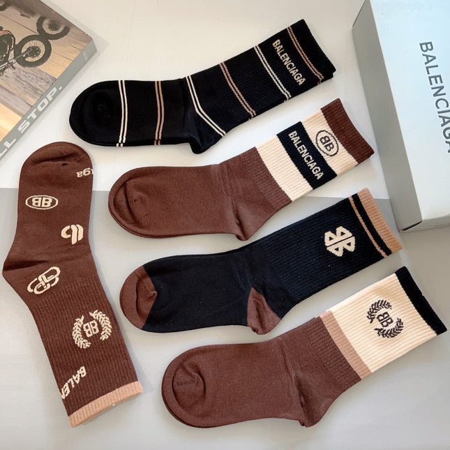 BALENCIAGA 26S CREW SOCKS 417799 (1 BOX)