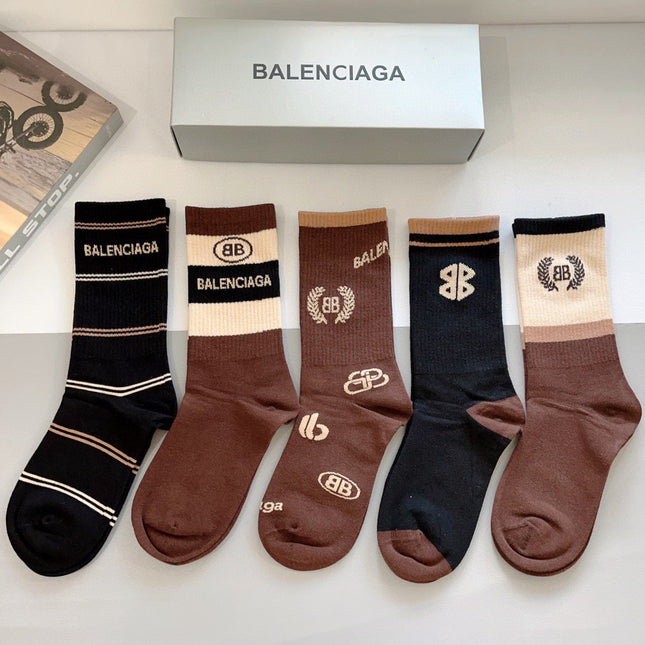 BALENCIAGA 26S CREW SOCKS 417799 (1 BOX)