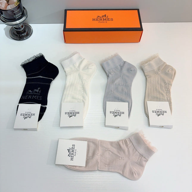HERMES 26S ANKLE SOCKS 335593 (1 BOX)