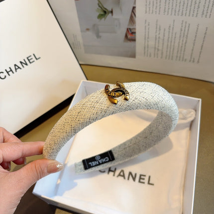 CHANEL 26S HEADBANDS IN IVORY TEXTURED FABRIC 505345