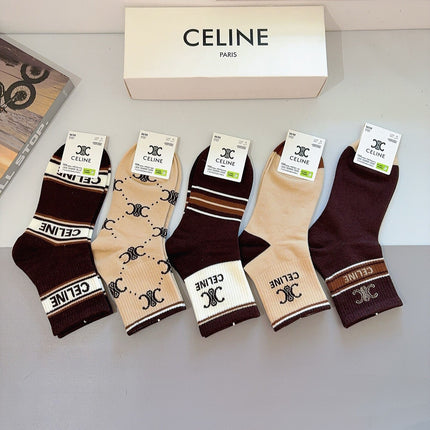 CELINE 26S ANKLE SOCKS 403783 (1 BOX)