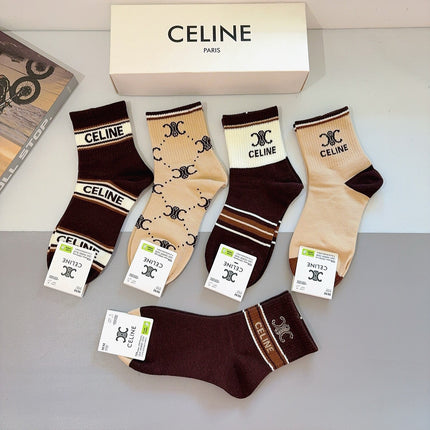 CELINE 26S ANKLE SOCKS 403783 (1 BOX)