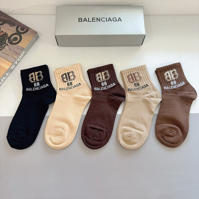 BALENCIAGA 26S ANKLE SOCKS 421051 (1 BOX)