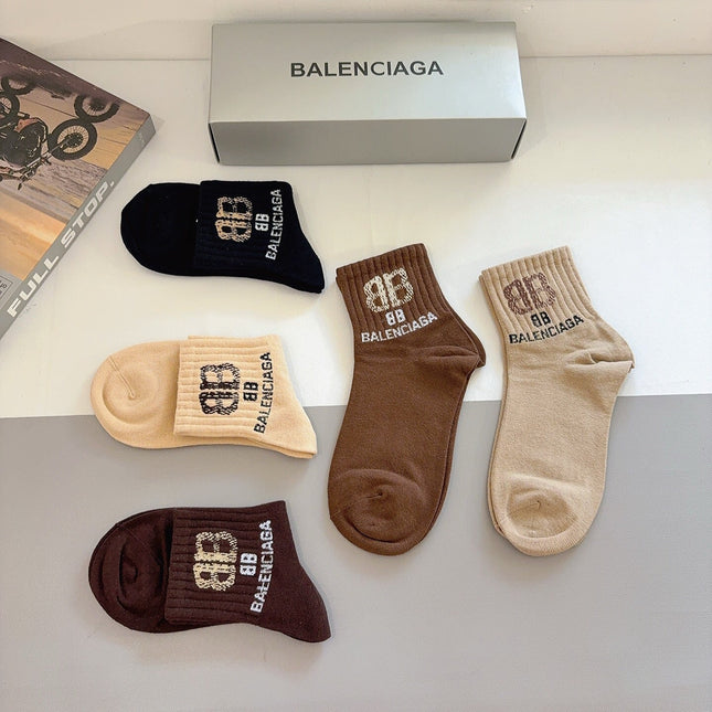 BALENCIAGA 26S ANKLE SOCKS 421051 (1 BOX)