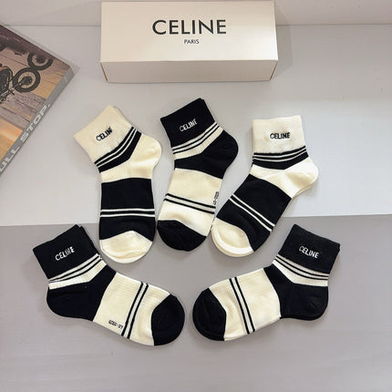 CELINE 26S ANKLE SOCKS 407125 (1 BOX)