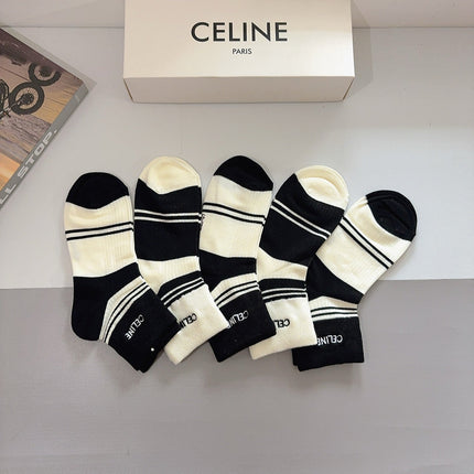 CELINE 26S ANKLE SOCKS 407125 (1 BOX)