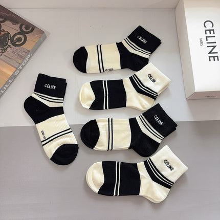 CELINE 26S ANKLE SOCKS 407125 (1 BOX)