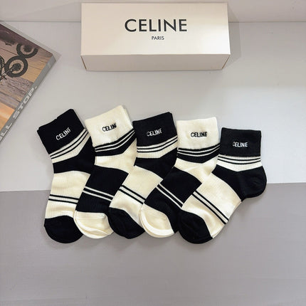 CELINE 26S ANKLE SOCKS 407125 (1 BOX)