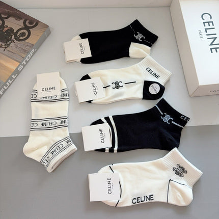 CELINE 26S ANKLE SOCKS 408698 (1 BOX)