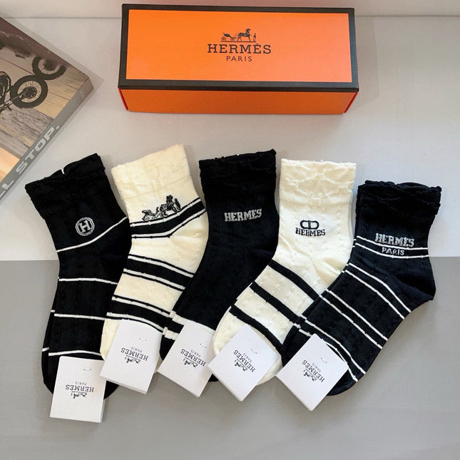 HERMES 26S ANKLE SOCKS 283671 (1 BOX)