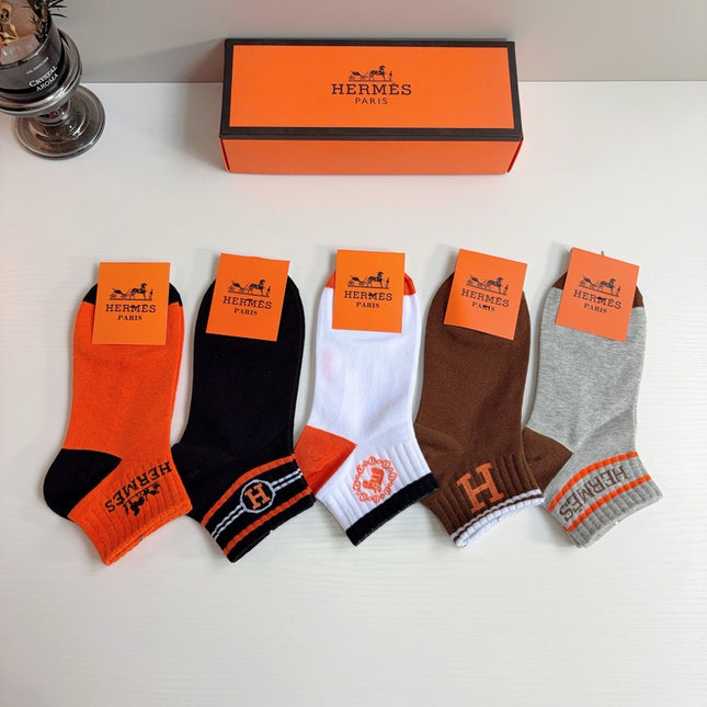 HERMES 26S ANKLE SOCKS 391973 (1 BOX)