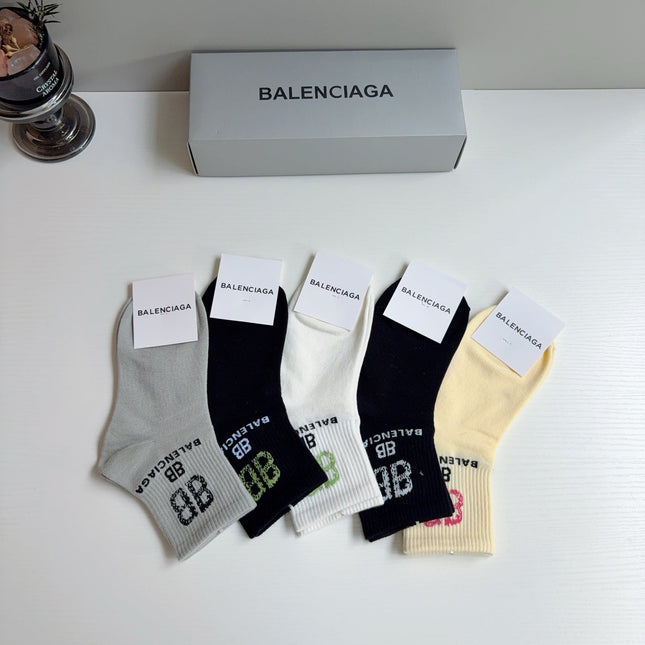 BALENCIAGA 26S ANKLE SOCKS 413898 (1 BOX)