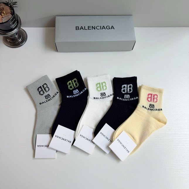 BALENCIAGA 26S ANKLE SOCKS 413898 (1 BOX)