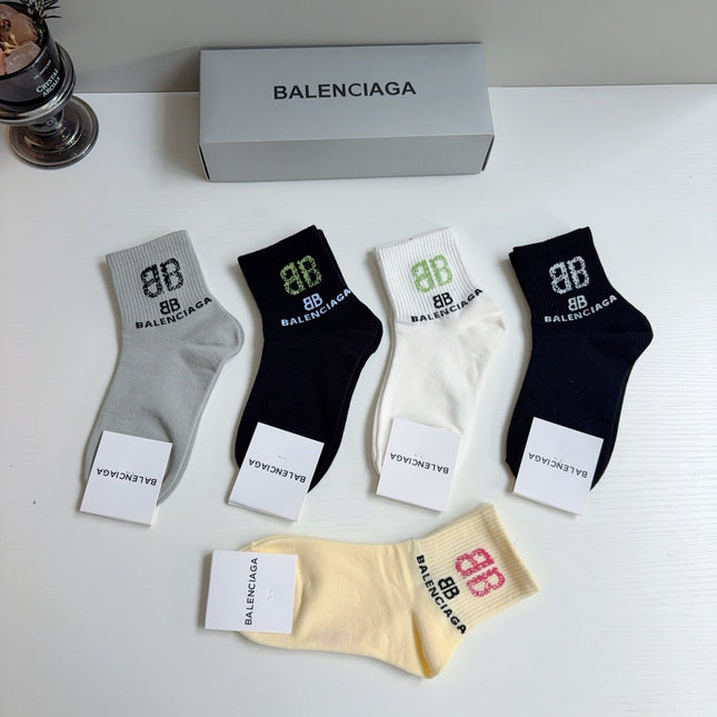 BALENCIAGA 26S ANKLE SOCKS 413898 (1 BOX)