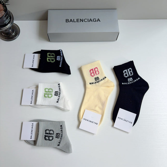 BALENCIAGA 26S ANKLE SOCKS 413898 (1 BOX)