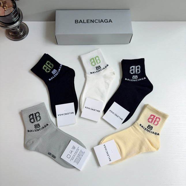 BALENCIAGA 26S ANKLE SOCKS 413898 (1 BOX)