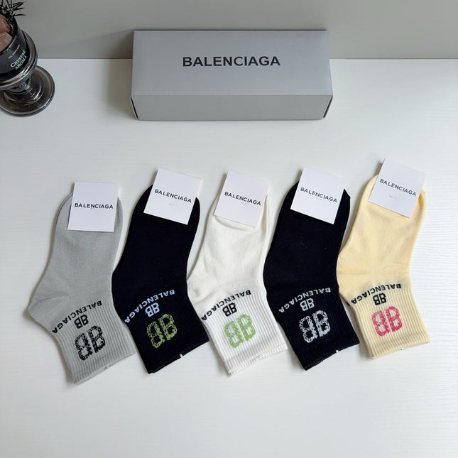 BALENCIAGA 26S ANKLE SOCKS 413898 (1 BOX)