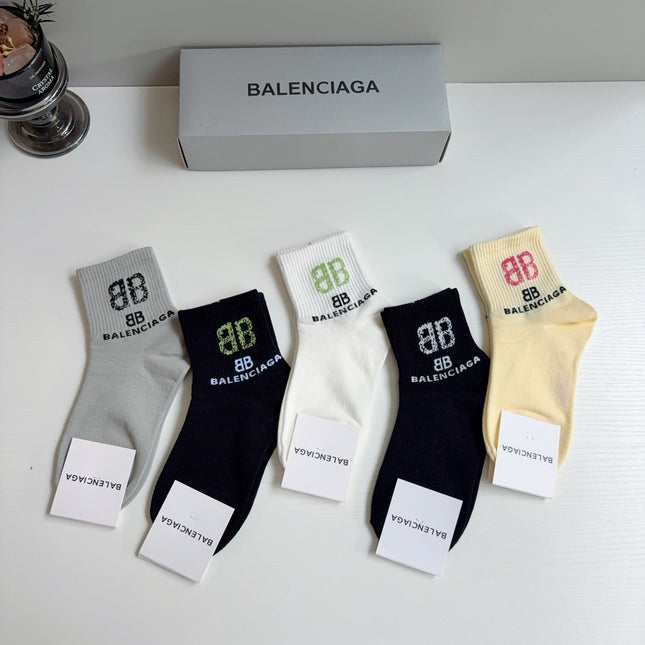 BALENCIAGA 26S ANKLE SOCKS 413898 (1 BOX)