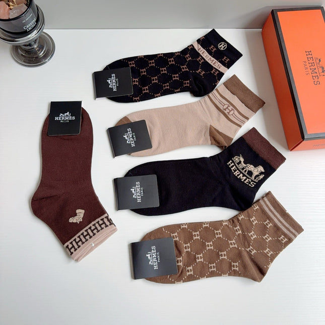 HERMES 26S ANKLE SOCKS 398727 (1 BOX)