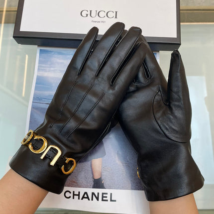 EUROPEAN GLOVES IN BLACK LAMBSKIN WITH CASHMERE LINING 376727