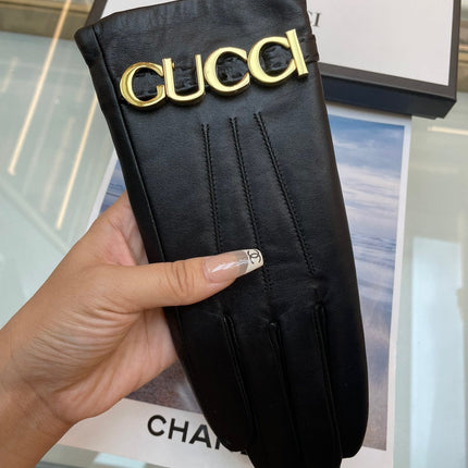 EUROPEAN GLOVES IN BLACK LAMBSKIN WITH CASHMERE LINING 376727