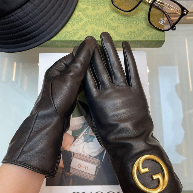 GLOVES IN BLACK SHEEPSKIN WITH CASHMERE LINING 432595