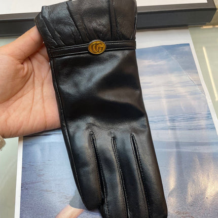 GLOVES IN BLACK TOP-GRADE LAMBSKIN 458575