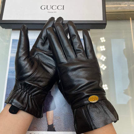 GLOVES IN BLACK TOP-GRADE LAMBSKIN 458575